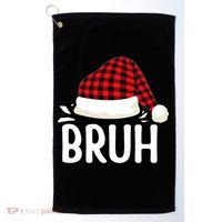 Bruh Christmas Xmas Funny Christmas Pajama Golf Towel thumb 0