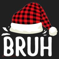 Bruh Christmas Xmas Funny Christmas Pajama Golf Towel thumb 3