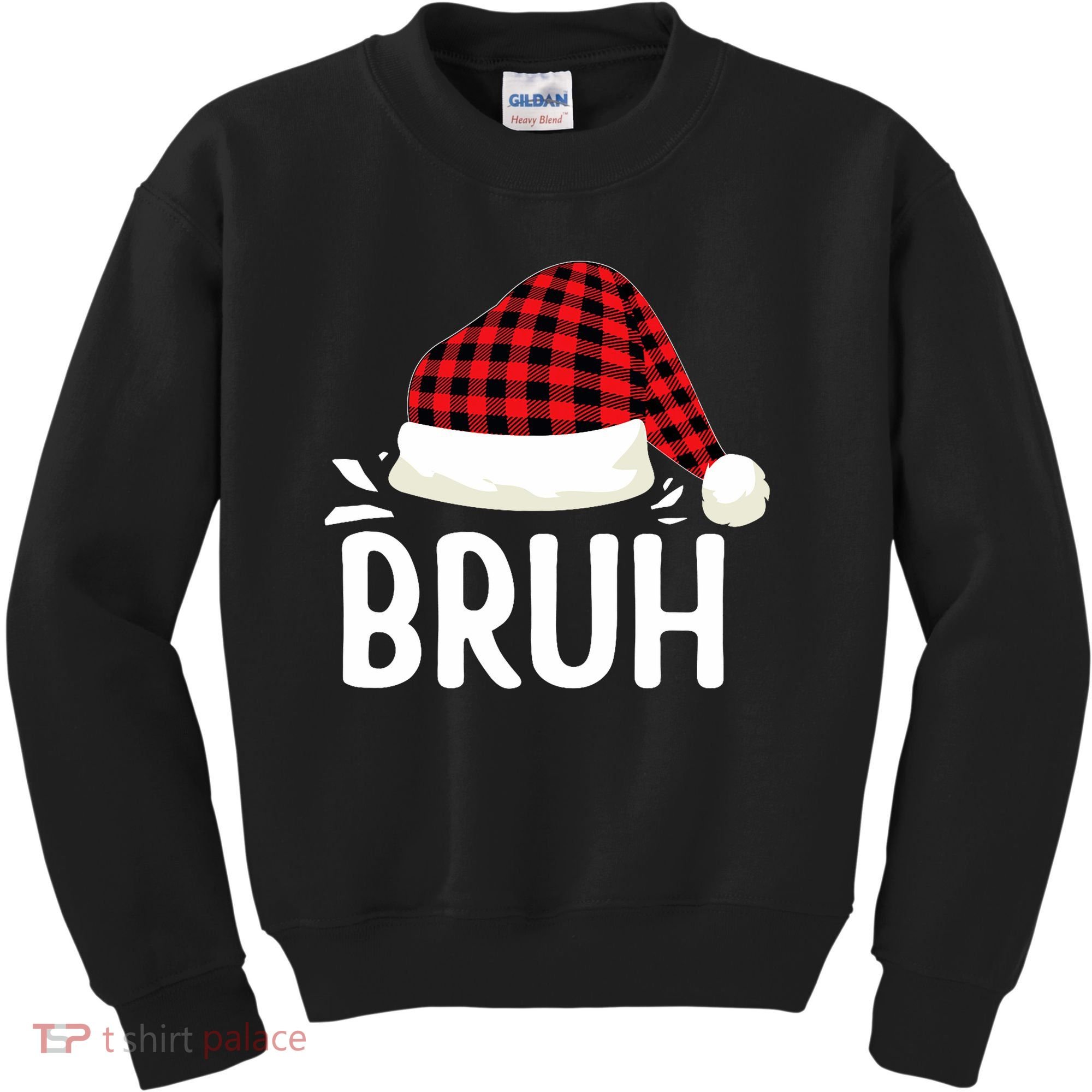 Bruh Christmas Xmas Funny Christmas Pajama Kids Sweatshirt