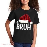 Bruh Christmas Xmas Funny Christmas Pajama Kids T-Shirt thumb 2