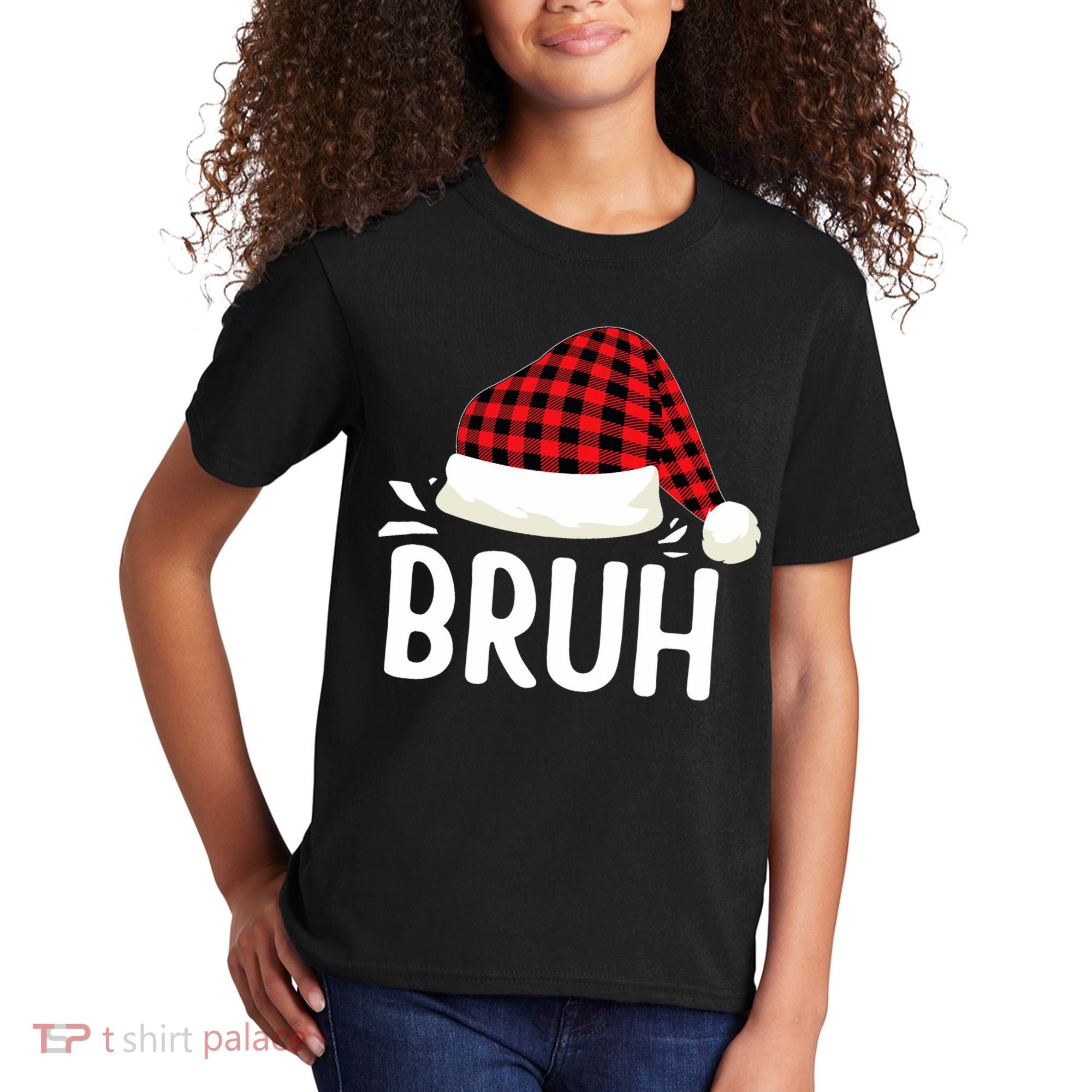 Bruh Christmas Xmas Funny Christmas Pajama Kids T-Shirt