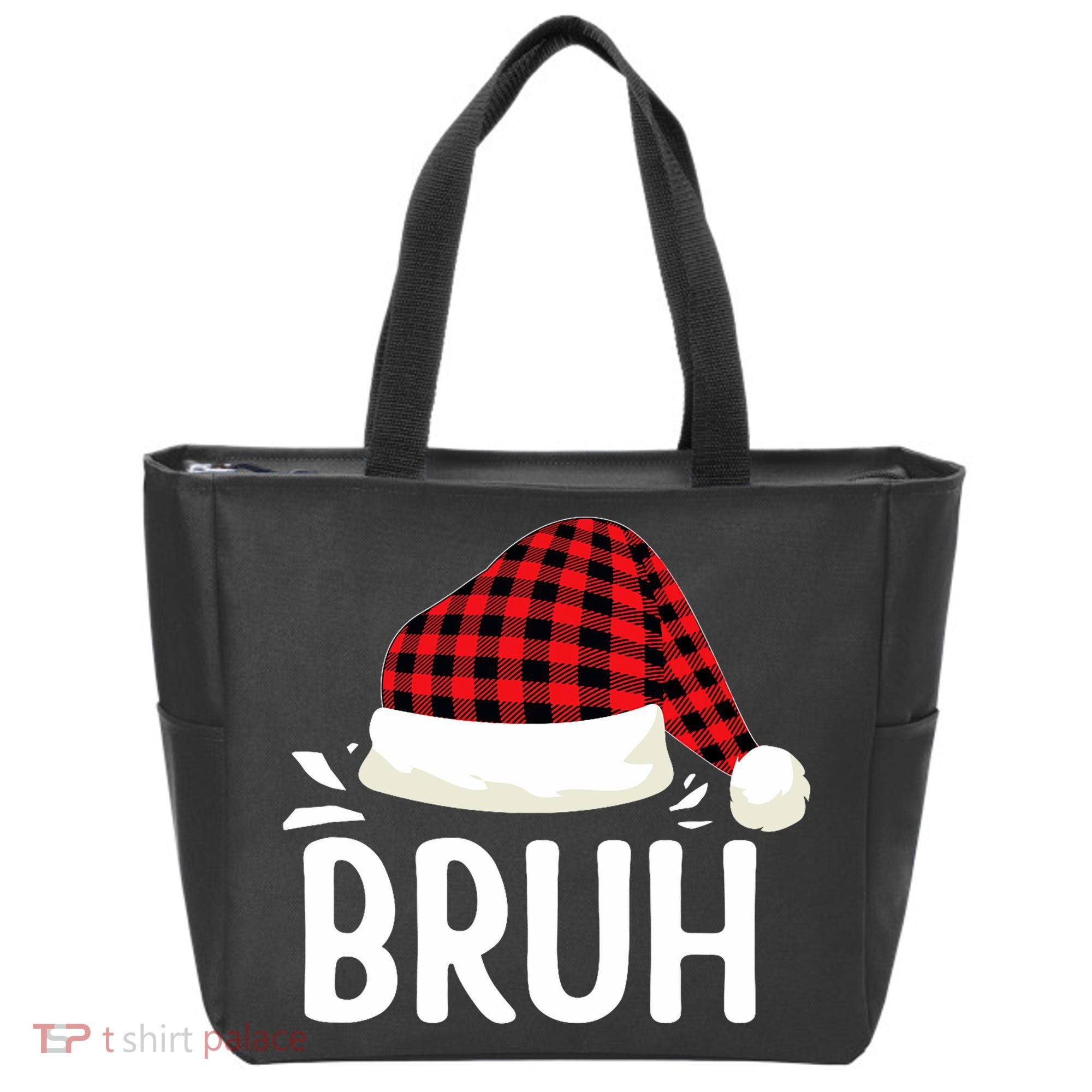 Bruh Christmas Xmas Funny Christmas Pajama Tote Bag