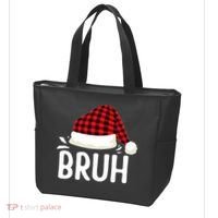 Bruh Christmas Xmas Funny Christmas Pajama Tote Bag thumb 3