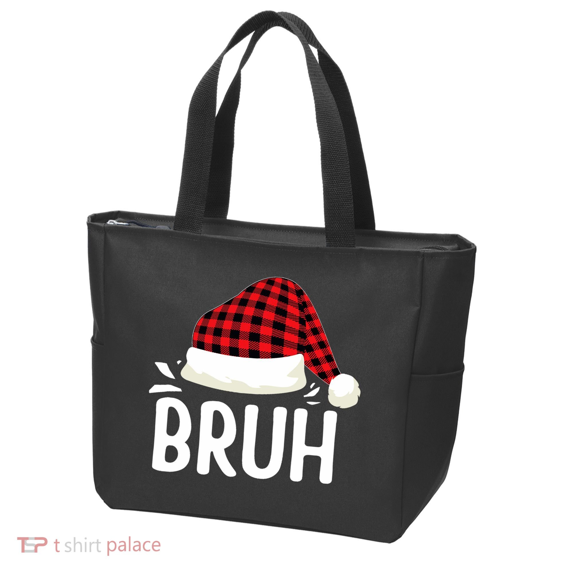 Bruh Christmas Xmas Funny Christmas Pajama Tote Bag