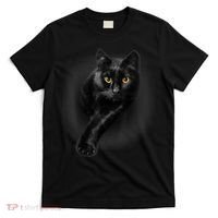Black Cat Yellow Eyes TShirt Cats Tee Shirt T-Shirt thumb 0