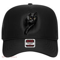 Black Cat Yellow Eyes TShirt Cats Tee Shirt Hat thumb 0