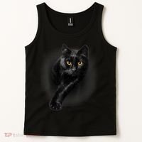 Black Cat Yellow Eyes TShirt Cats Tee Shirt Tank Top thumb 2