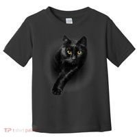 Black Cat Yellow Eyes TShirt Cats Tee Shirt Toddler T-Shirt thumb 0