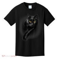 Black Cat Yellow Eyes TShirt Cats Tee Shirt Kids T-Shirt thumb 0