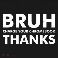 Bruh Charge Your Chromebook Thanks Funny Teacher Student School Life Women's Hoodie thumb 2
