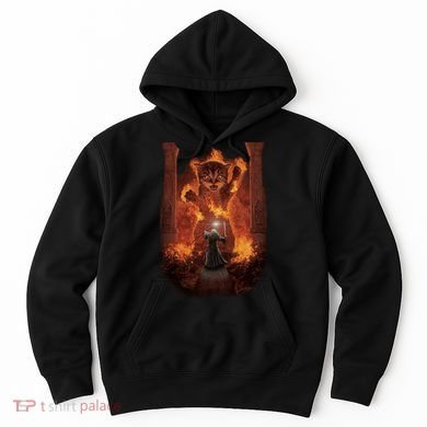 Balrog Cat You Shall Not Pass Wizard Monster Fight Hoodie