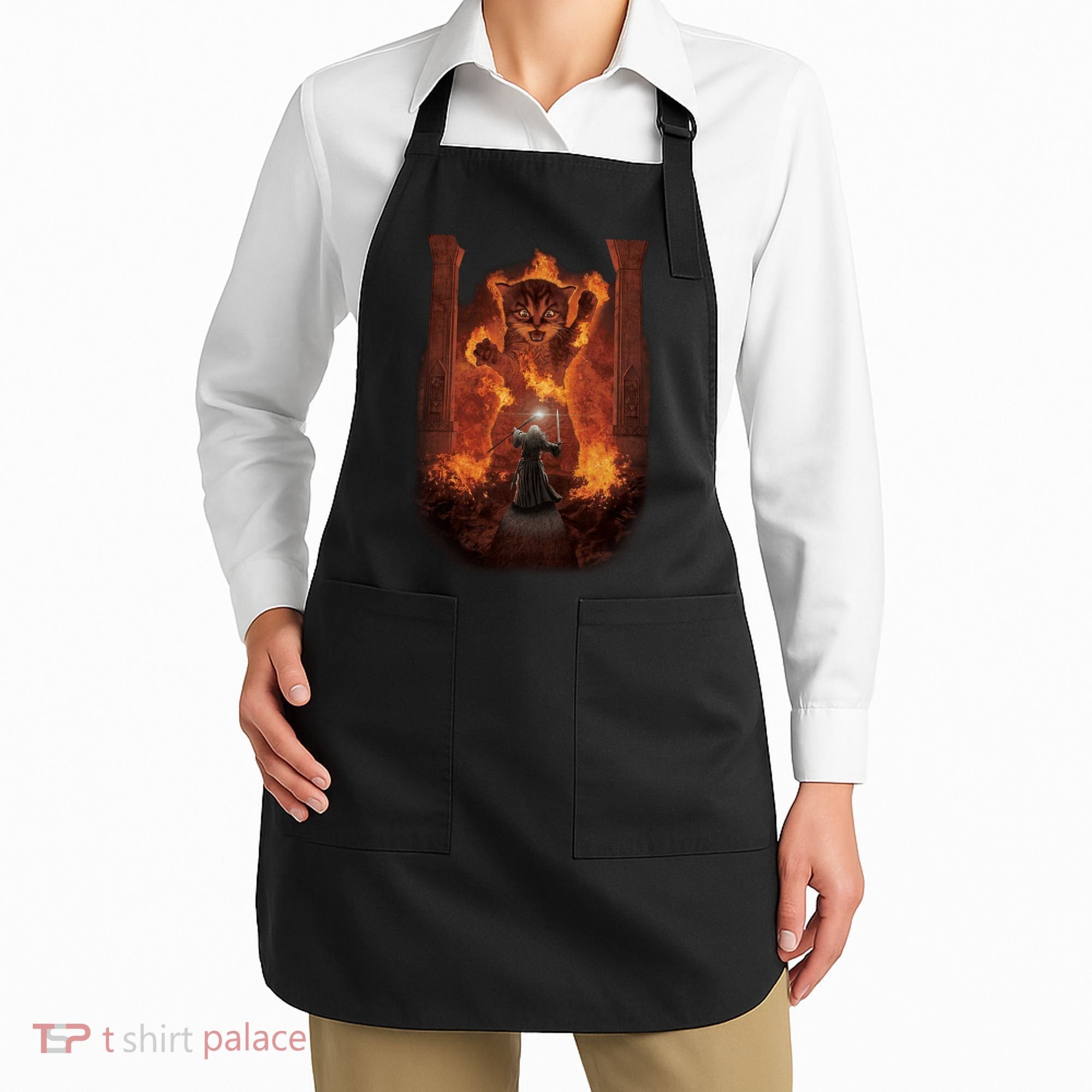Balrog Cat You Shall Not Pass Wizard Monster Fight Apron