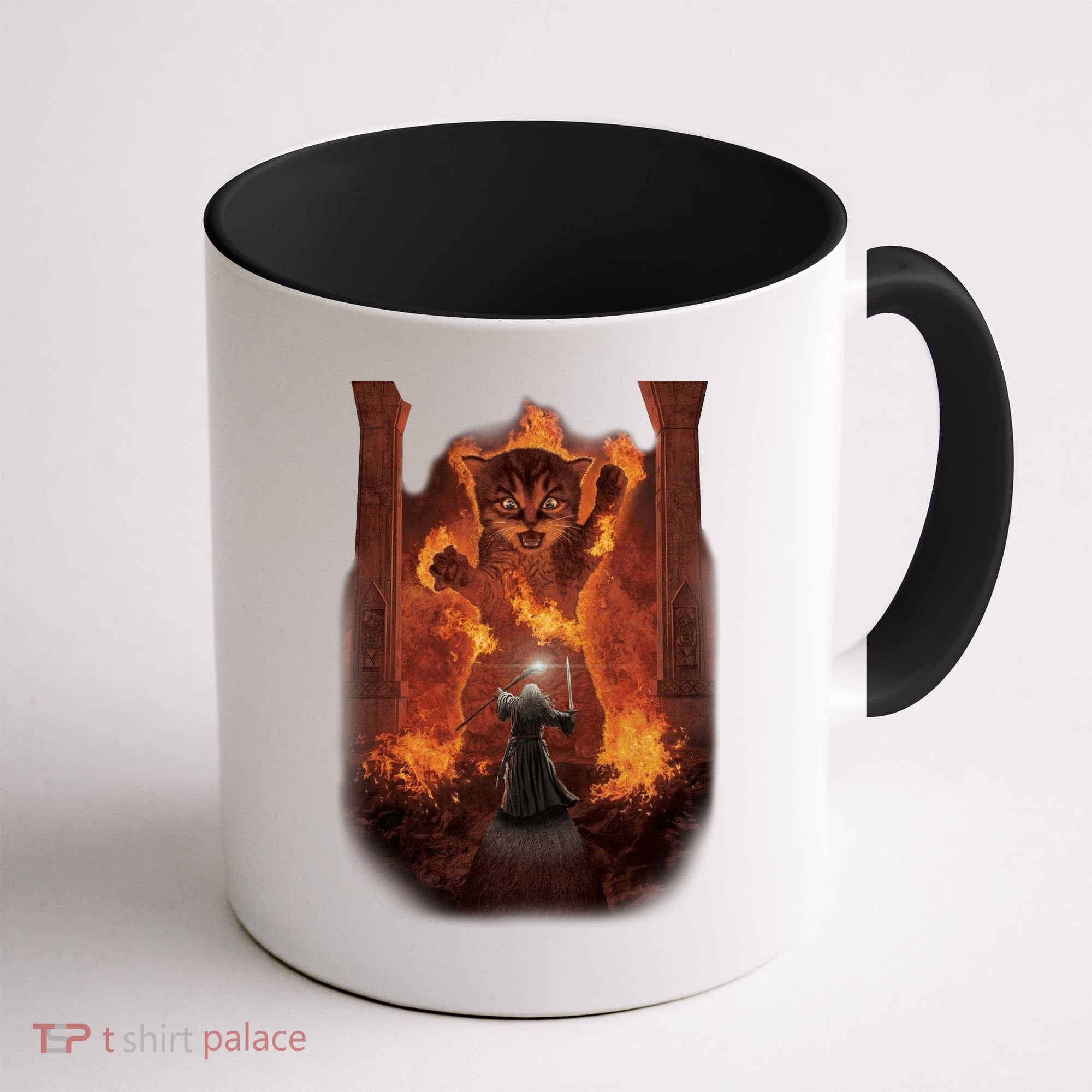 Balrog Cat You Shall Not Pass Wizard Monster Fight Coffee Mug