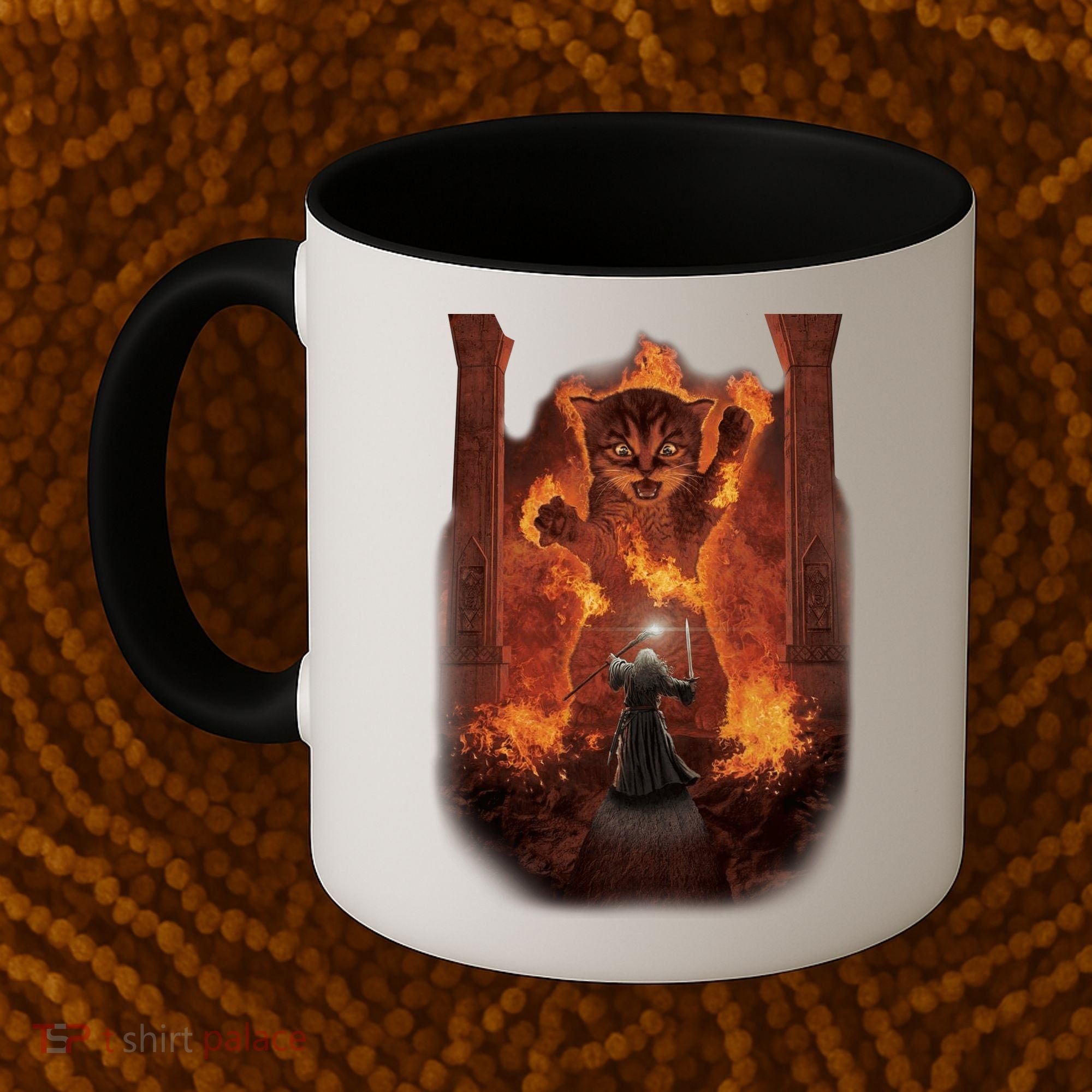 Balrog Cat You Shall Not Pass Wizard Monster Fight Coffee Mug