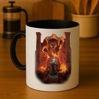 Balrog Cat You Shall Not Pass Wizard Monster Fight Coffee Mug thumb 4