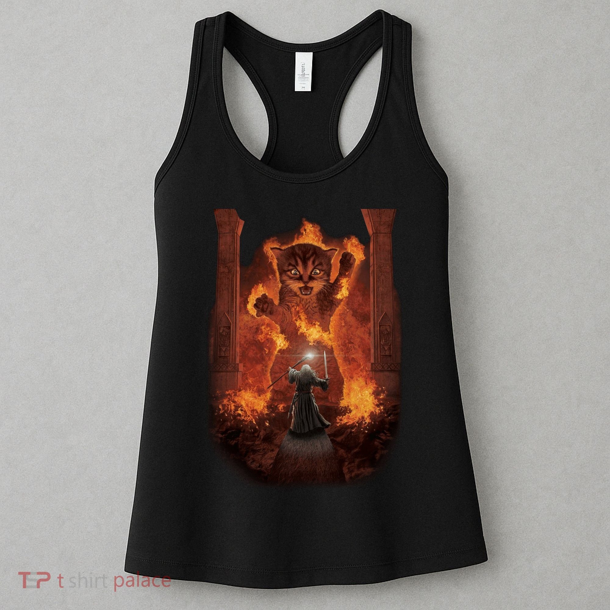 Balrog Cat You Shall Not Pass Wizard Monster Fight Women's Tank Top