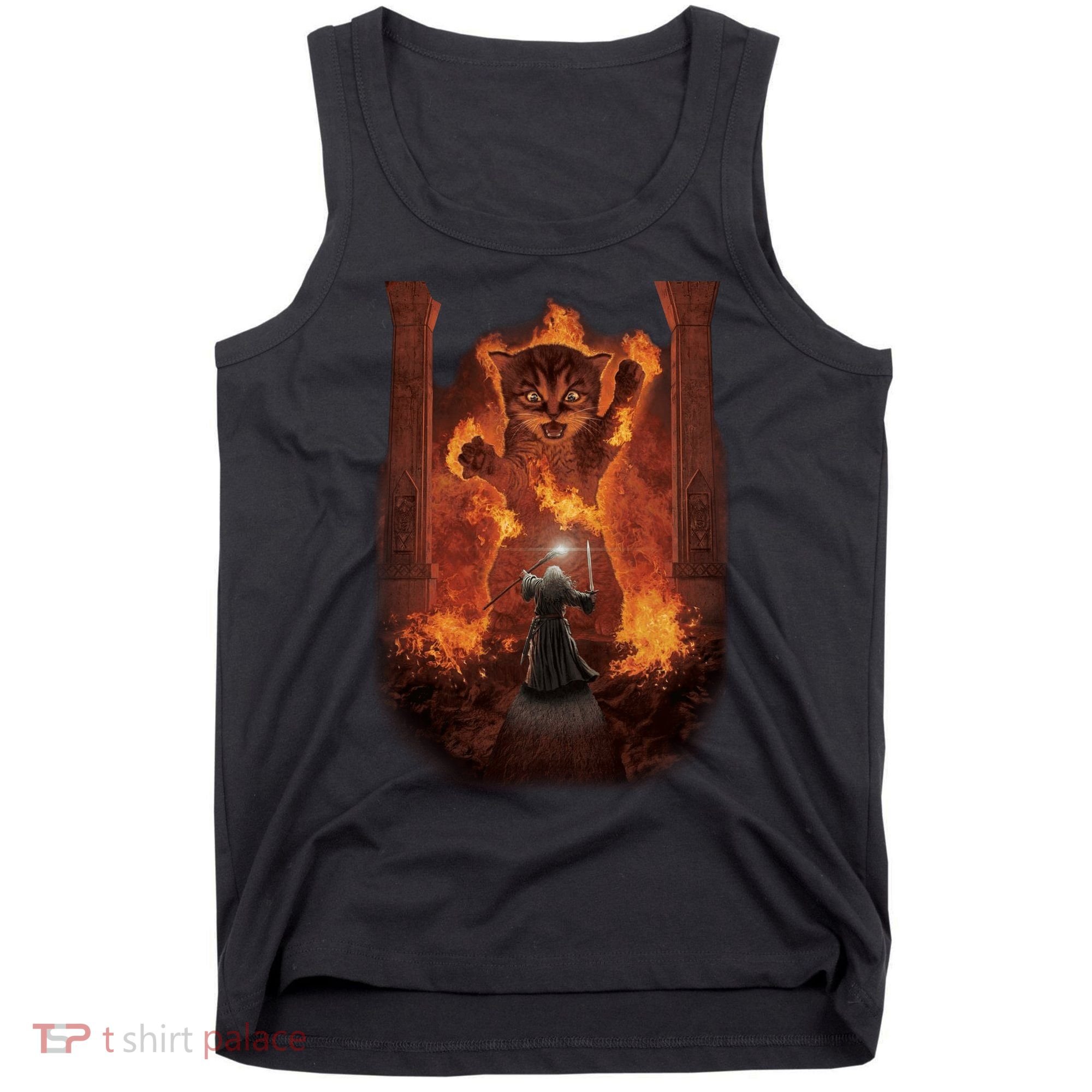 Balrog Cat You Shall Not Pass Wizard Monster Fight Tank Top