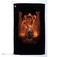 Balrog Cat You Shall Not Pass Wizard Monster Fight Golf Towel thumb 0