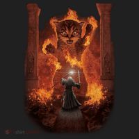 Balrog Cat You Shall Not Pass Wizard Monster Fight Golf Towel thumb 3