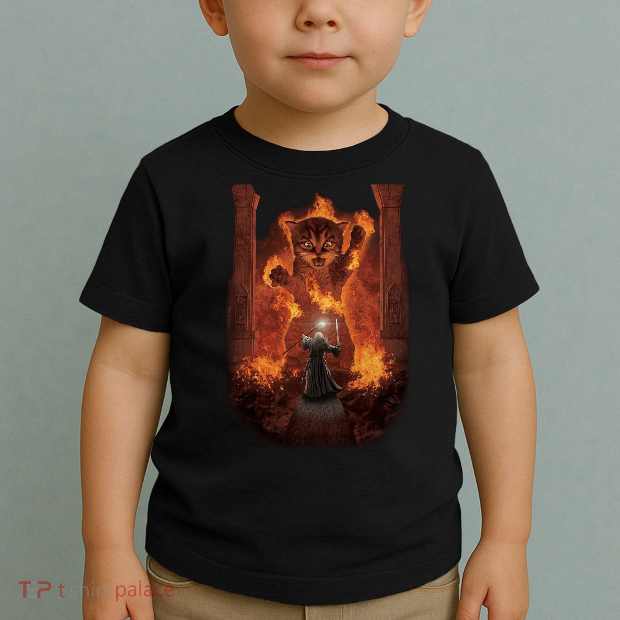 Balrog Cat You Shall Not Pass Wizard Monster Fight Toddler T-Shirt