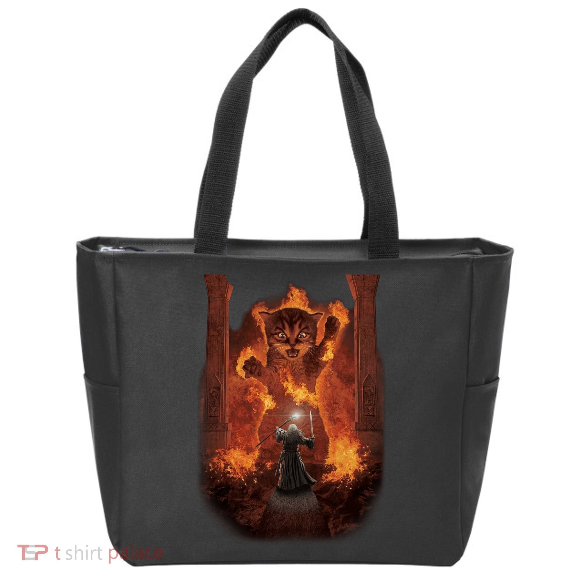 Balrog Cat You Shall Not Pass Wizard Monster Fight Tote Bag