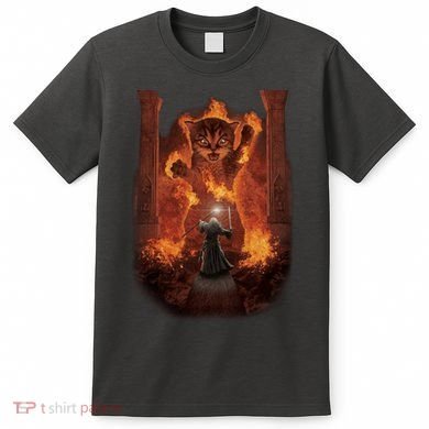 Balrog Cat You Shall Not Pass Wizard Monster Fight T-Shirt