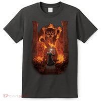 Balrog Cat You Shall Not Pass Wizard Monster Fight T-Shirt thumb 0