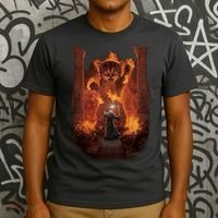 Balrog Cat You Shall Not Pass Wizard Monster Fight T-Shirt thumb 3