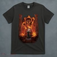 Balrog Cat You Shall Not Pass Wizard Monster Fight T-Shirt thumb 4