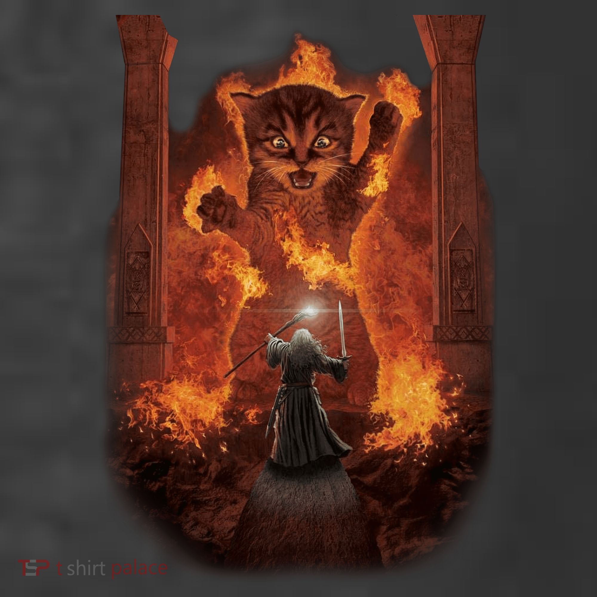 Balrog Cat You Shall Not Pass Wizard Monster Fight Women's Hoodie