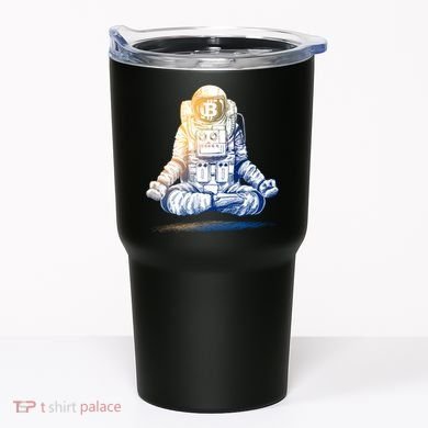 Bitcoin Cryptocurrency Yoga Astronaut Tumbler