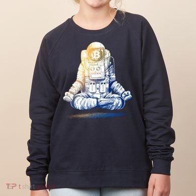 Bitcoin Cryptocurrency Yoga Astronaut Women's Sweatshirt