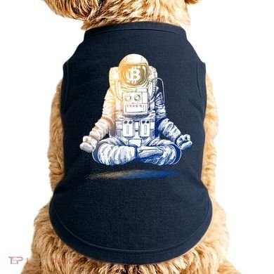 Bitcoin Cryptocurrency Yoga Astronaut Doggie Tank