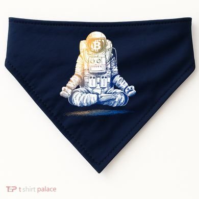 Bitcoin Cryptocurrency Yoga Astronaut USA-Made Doggie Bandana