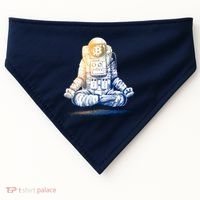 Bitcoin Cryptocurrency Yoga Astronaut USA-Made Doggie Bandana thumb 0