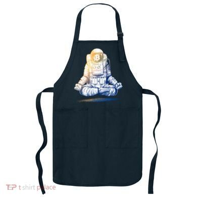Bitcoin Cryptocurrency Yoga Astronaut Apron