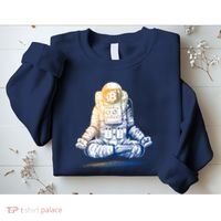 Bitcoin Cryptocurrency Yoga Astronaut Sweatshirt thumb 2