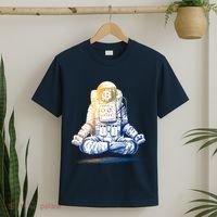 Bitcoin Cryptocurrency Yoga Astronaut T-Shirt thumb 2