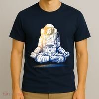 Bitcoin Cryptocurrency Yoga Astronaut T-Shirt thumb 3