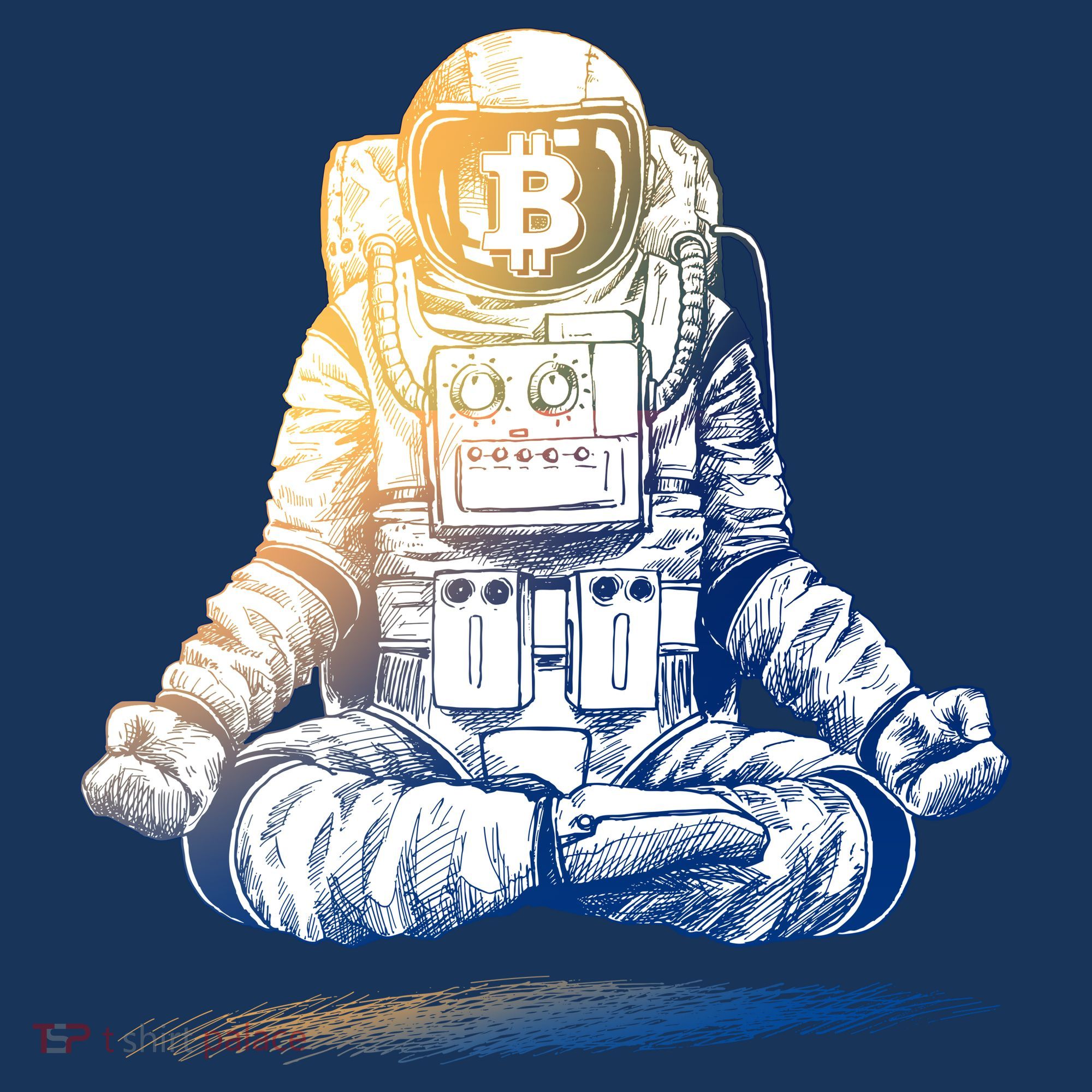Bitcoin Cryptocurrency Yoga Astronaut Beanie