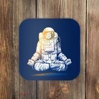 Bitcoin Cryptocurrency Yoga Astronaut Coaster thumb 0