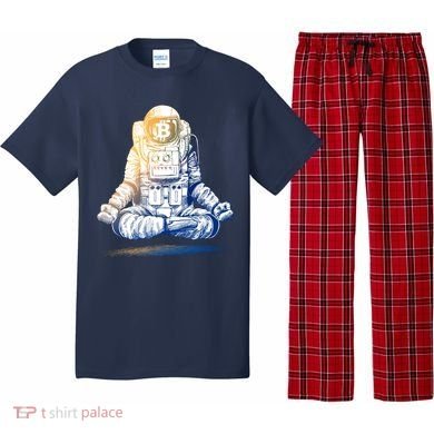 Bitcoin Cryptocurrency Yoga Astronaut Pajama Set