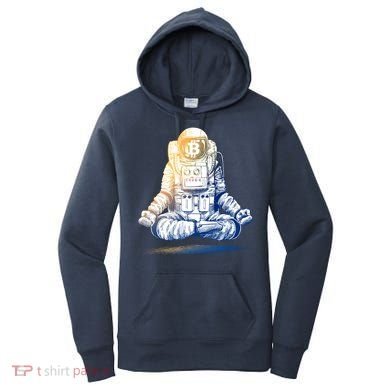 Bitcoin Cryptocurrency Yoga Astronaut Women's Hoodie