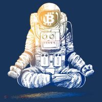 Bitcoin Cryptocurrency Yoga Astronaut Women's Hoodie thumb 2
