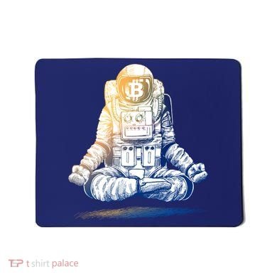 Bitcoin Cryptocurrency Yoga Astronaut Mousepad