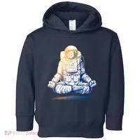 Bitcoin Cryptocurrency Yoga Astronaut Toddler Hoodie thumb 0