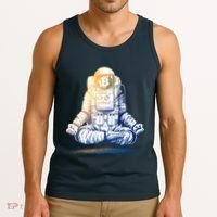 Bitcoin Cryptocurrency Yoga Astronaut Tank Top thumb 3