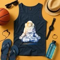 Bitcoin Cryptocurrency Yoga Astronaut Tank Top thumb 4
