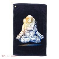 Bitcoin Cryptocurrency Yoga Astronaut Golf Towel thumb 0