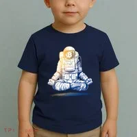 Bitcoin Cryptocurrency Yoga Astronaut Toddler T-Shirt thumb 2